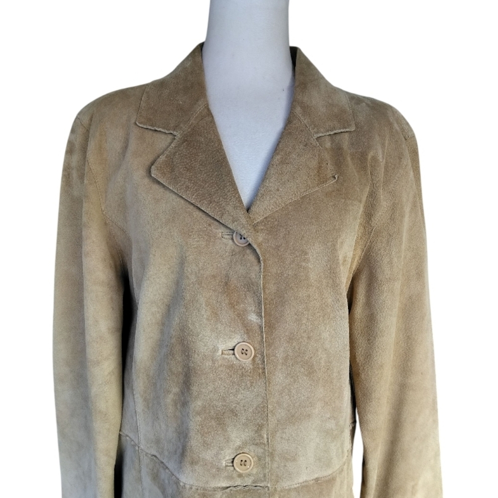 Brandon Thomas Leather Button Front Shacket Pocke… - image 3